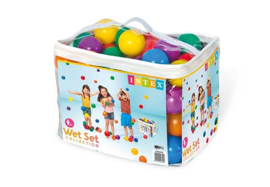 INTEX趣味彩球100只装充气海洋球玩具