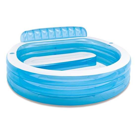 INTEX圆形有靠背三层水池充气儿童游泳池