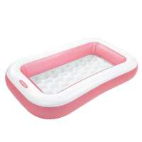 INTEX粉色长方形水池充气儿童游泳池