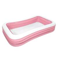 INTEX粉色三层长方形水池充气儿童游泳池