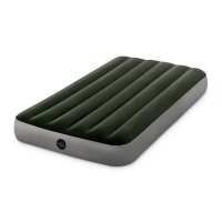 INTEX绿色单人植绒线拉空气床充气床垫
