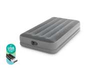 INTEX灰色USB内置电泵单人线拉空气床充气床垫