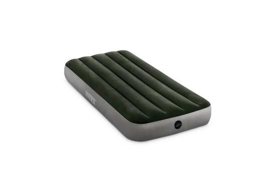 INTEX绿色单人内置脚踏气泵线拉空气床略小充气床垫
