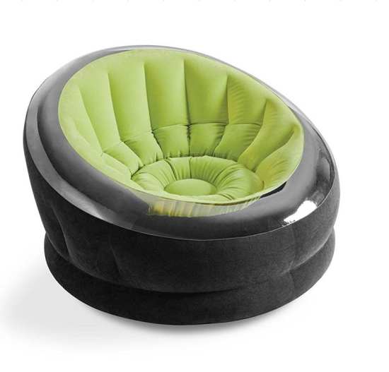 INTEX绿色圆形单人沙发充气椅子
