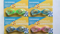青少年泳镜（吸板）PC.jpg镜片、橡胶带四色混装（浅蓝、绿、红、深蓝）