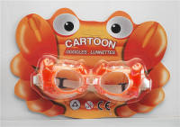 卡通螃蟹泳镜（吸版）PS镜片、橡胶带