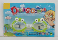 卡通青蛙泳镜（中英文吸版）PS镜片、橡胶带