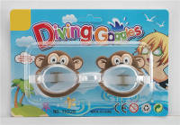 卡通猴子泳镜（中英文吸版）PS镜片、硅胶带