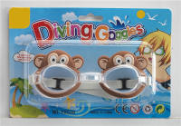 卡通猴子泳镜（中英文吸版）PS镜片、橡胶带