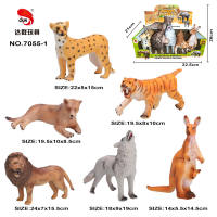 搪胶动物套装动物玩具(6只庄）