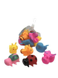 12只浴室戏水搪胶昆虫 搪胶玩具 公仔玩具