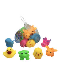 12只浴室戏水搪胶动物 搪胶玩具 公仔玩具