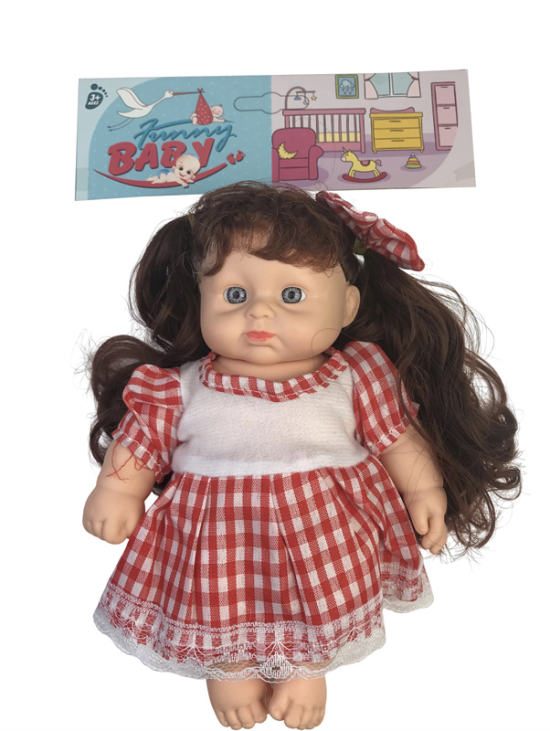 8寸搪胶女娃娃玩具 公仔玩具