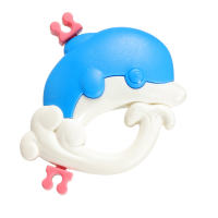 海豚摇铃玩具 婴儿玩具 可水煮PP+TPE牙胶摇铃