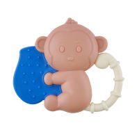 猴、蜂摇铃玩具 婴儿玩具 可水煮PP+TPE牙胶摇铃