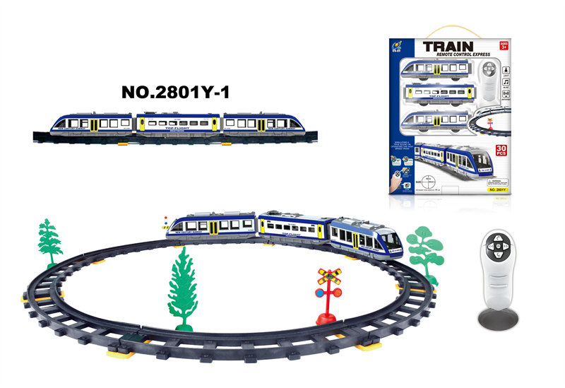 红外线双向遥控地铁轨道火车(30PCS, 带声音和灯光)