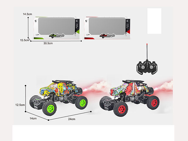 1:16 27MHz遥控6通皮卡涂鸦攀爬车（不包电）