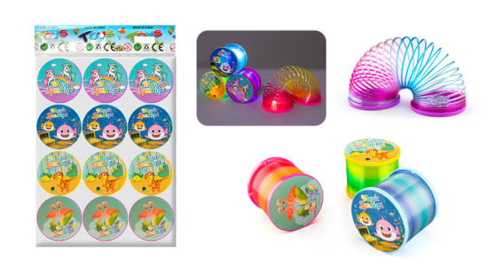 12只双盖灯光彩虹圈 益智玩具