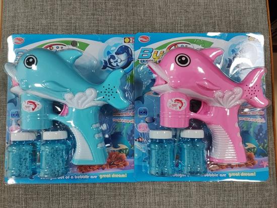 全自动海豚泡泡枪 电动泡泡枪玩具