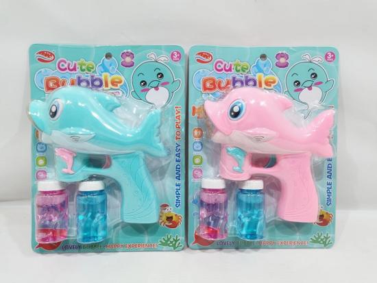 全自动海豚泡泡枪 电动泡泡枪玩具
