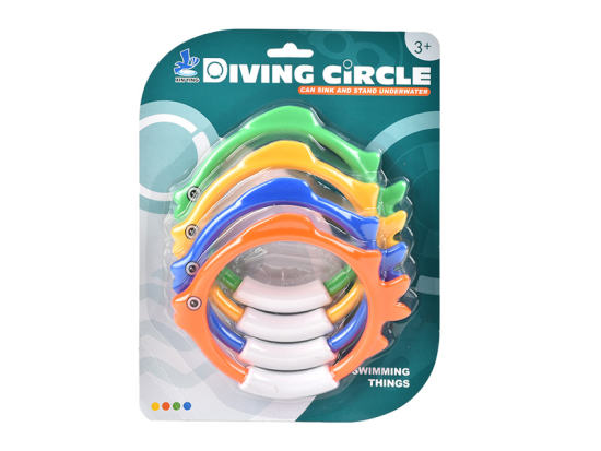 鱼形潜水圈4个1套 体育玩具