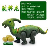 电商电动副栉龙绿色电动恐龙玩具 电动玩具