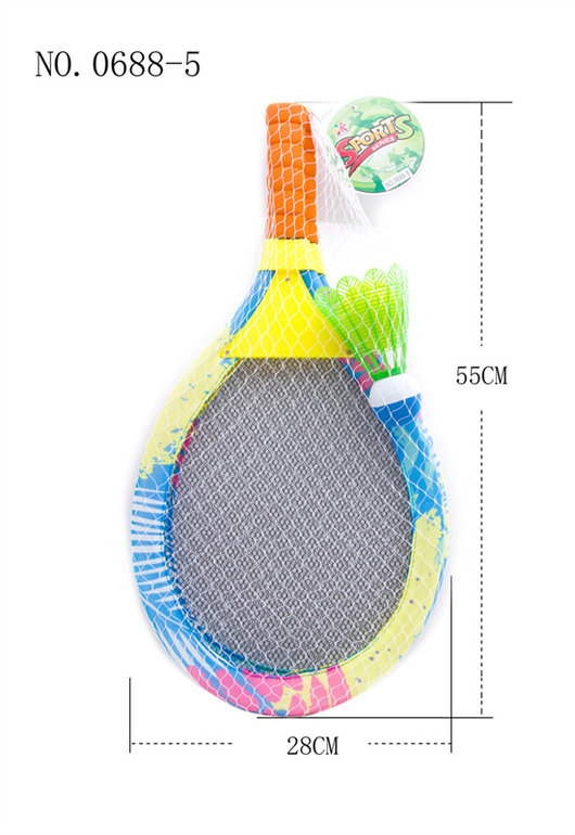布艺花纹网球拍玩具 体育玩具