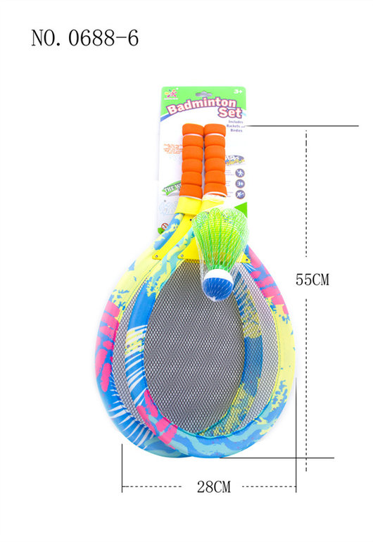 布艺花纹网球拍玩具 体育玩具