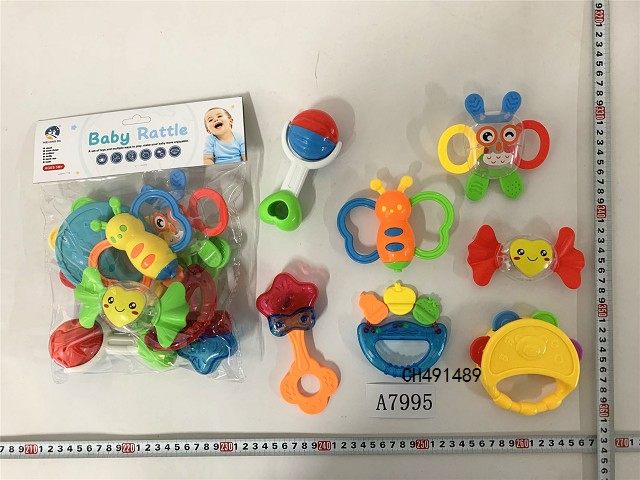 婴儿牙胶摇铃7 PCS