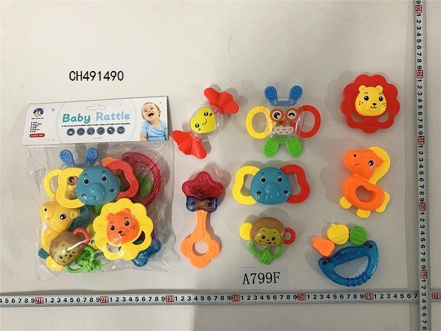 婴儿牙胶摇铃8 PCS