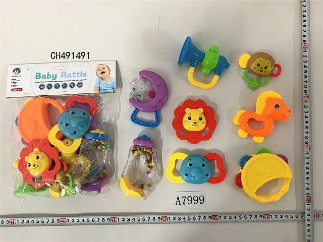 婴儿牙胶摇铃8 PCS
