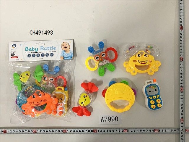 婴儿牙胶摇铃5 PCS