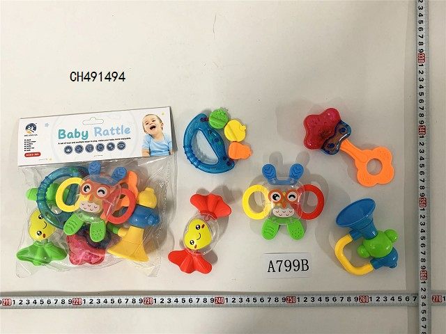 婴儿牙胶摇铃5 PCS