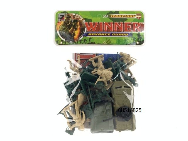 卡头PVC袋军事模型套庄(26PCS)