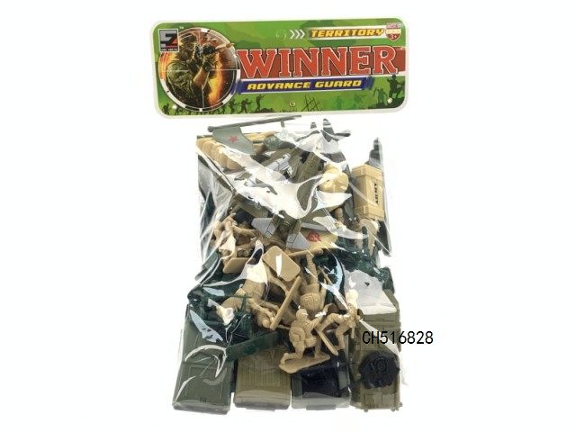 卡头PVC袋军事模型套庄(65PCS)