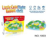 儿童玩具新款益智早教互动玩具卡通造型小萌兔飞行棋桌游