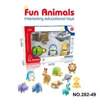 益智卡通动物模型磁性拼接玩具