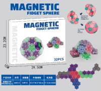 透明五.六边形合体磁力球32PCS(5色混装）