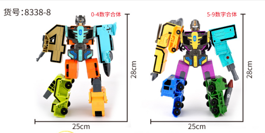 数字炫酷队变形金刚大合体（0-9+5个符号）