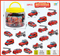 18只滑行合金消防车 滑行玩具 合金玩具