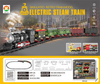 古典蒸汽电动轨道火车 电动玩具（灯光、仿真声音）