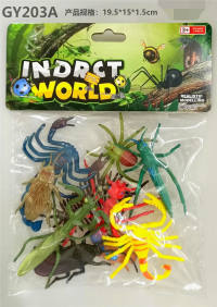 10只PVC喷漆昆虫 动物模型玩具
