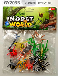 12只PVC喷漆带翅膀昆虫 动物模型玩具