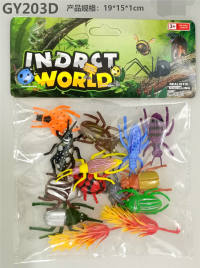 12只PVC喷漆甲虫 动物模型玩具