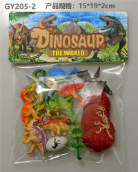 8只pp喷漆恐龙化石套 动物模型玩具