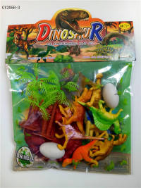 8只pp喷漆恐龙蛋巢套装 动物模型玩具