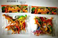 8只pp喷漆迷你恐龙 动物模型玩具