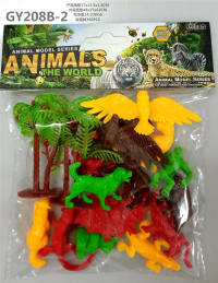12只PVC实色动物套装 动物模型玩具
