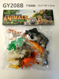10只PVC喷漆野生动物 动物模型玩具