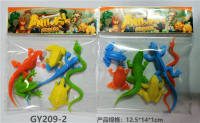 6只PVC实色爬行动物 动物模型玩具